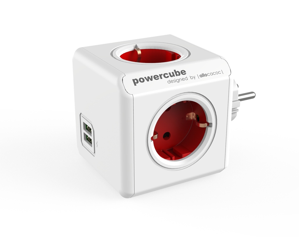 POWERCUBE PLUG ORIGINAL USB RED 1202RD/DEOUPC
