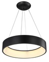 LAMPARA DE TECHO COLGANTE 60cms LED 32 W, ALUMINIO COLOR NEGRO CON LUZ CALIDA
