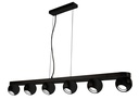 LAMPARA COLGANTE COLOR NEGRO DE 6 LUZ ORIENTABLE COMPATIBLE CON CUALQUIER BOMBILLA LED GU10,