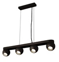 LAMPARA COLGANTE COLOR NEGRO DE 4 LUZ ORIENTABLE COMPATIBLE CON CUALQUIER BOMBILLA LED GU10,