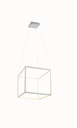 LAMPARA DE TECHO DECORATIVA, 44cms LED 53 W, ALUMINIO COLOR BLANCO CON TEMPERATURA DE LUZ MEDIA 4000K