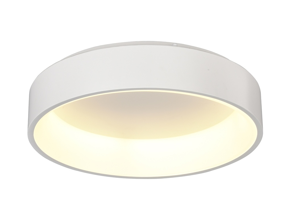 PLAFON DE TECHO 45cms LED 32 W, ALUMINIO COLOR BLANCO CON DE LUZ CALIDA