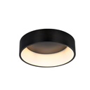 PLAFON DE TECHO 45cms LED 32 W, ALUMINIO COLOR NEGRO CON DE LUZ CALIDA