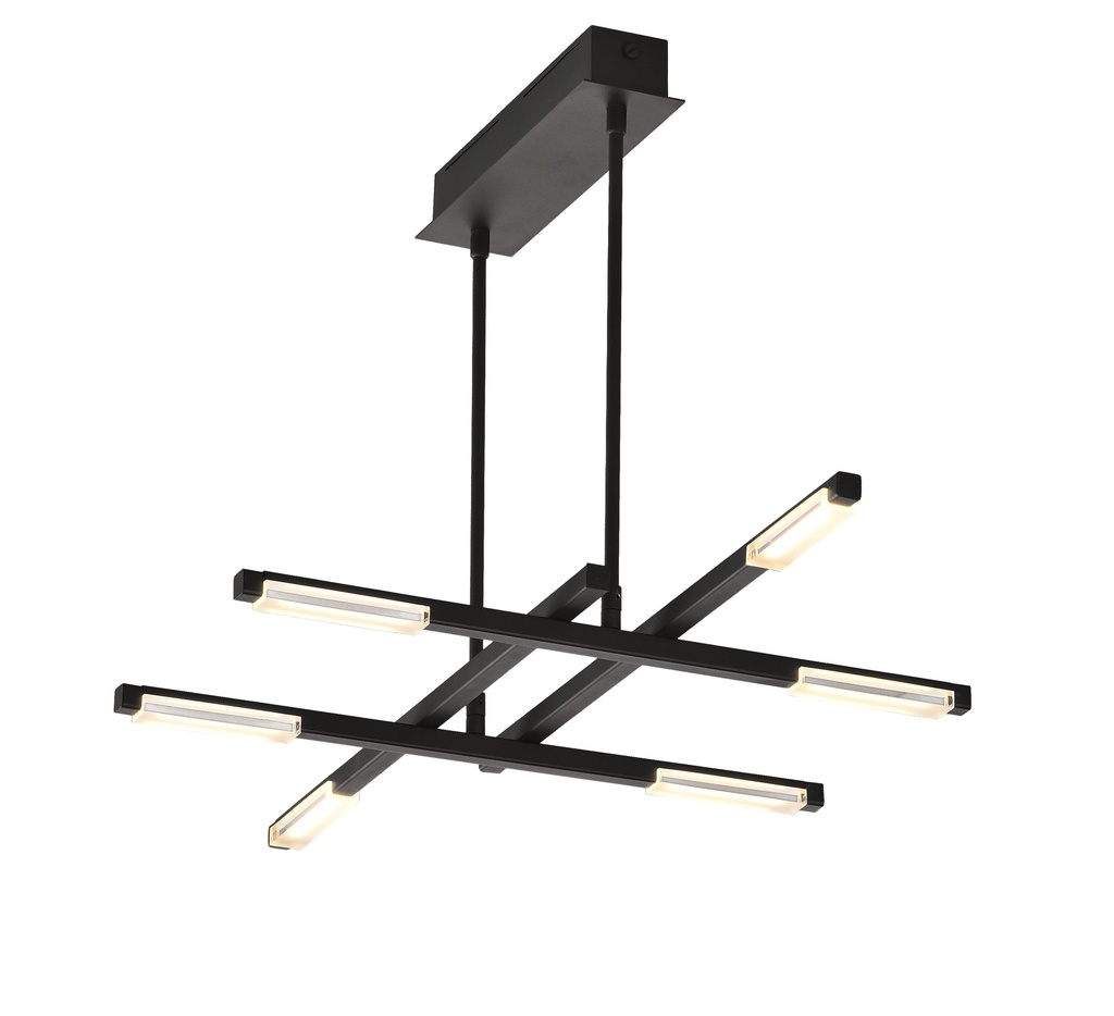 LAMPARA DE TECHO LED 27 W, ALUMINIO COLOR NEGRO CON LUZ CALIDA 2700K, TAMAÑO 90CM, EXTENSIBLE DE 32 A 34CM