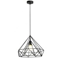 LAMPARA COLGANTE NEGRA ALTURA MAXIMA 150CM, DIAMETRO 37CM DE 1 LUZ COMPATIBLE CON CUALQUIER BOMBILLA LED DE BASE E27,