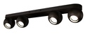 LAMPARA COLGANTE COLOR NEGRO DE 4 LUZ ORIENTABLE COMPATIBLE CON CUALQUIER BOMBILLA LED GU10,