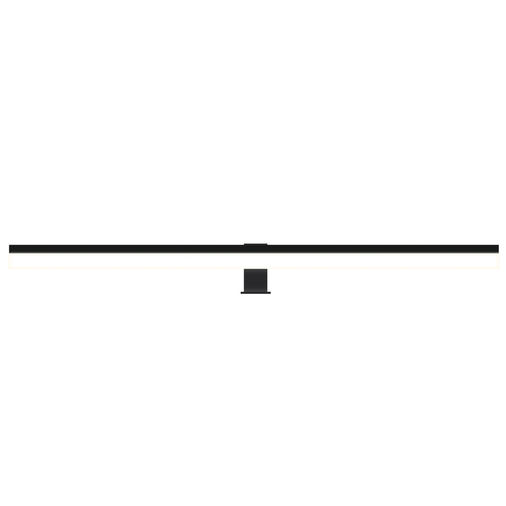 LAMPARA APLIQUE CUARTO DE BAÑO LED 19 W, ALUMINIO COLOR NEGRO CON TEMPERATURA DE LUZ CALIDA 3000K. 97X13X7