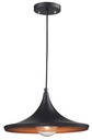 LAMPARA COLGANTE NEGRA INTERIOR DORADO ALTURA 120CM DE 1 LUZ COMPATIBLE CON CUALQUIER BOMBILLA LED DE BASE E27