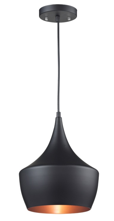LAMPARA COLGANTE NEGRA INTERIOR DORADO ALTURA 130CM DE 1 LUZ COMPATIBLE CON CUALQUIER BOMBILLA LED DE BASE E27