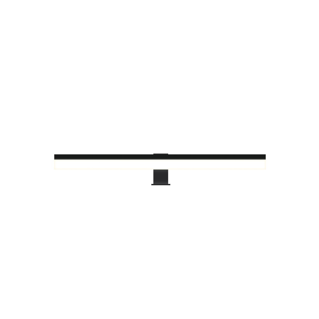 LAMPARA APLIQUE CUARTO DE BAÑO LED 16 W, ALUMINIO COLOR NEGRO CON TEMPERATURA DE LUZ CALIDA 3000K. 78X13X7