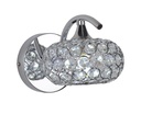 LAMPARA DE APLIQUE, FABRICADO EN HIERRO Y CRISTAL COLOR CROMO DE 1 LUZ , BOMBILLA LED DE BASE G9, ALTURA 120CM DIAMETRO 22CM