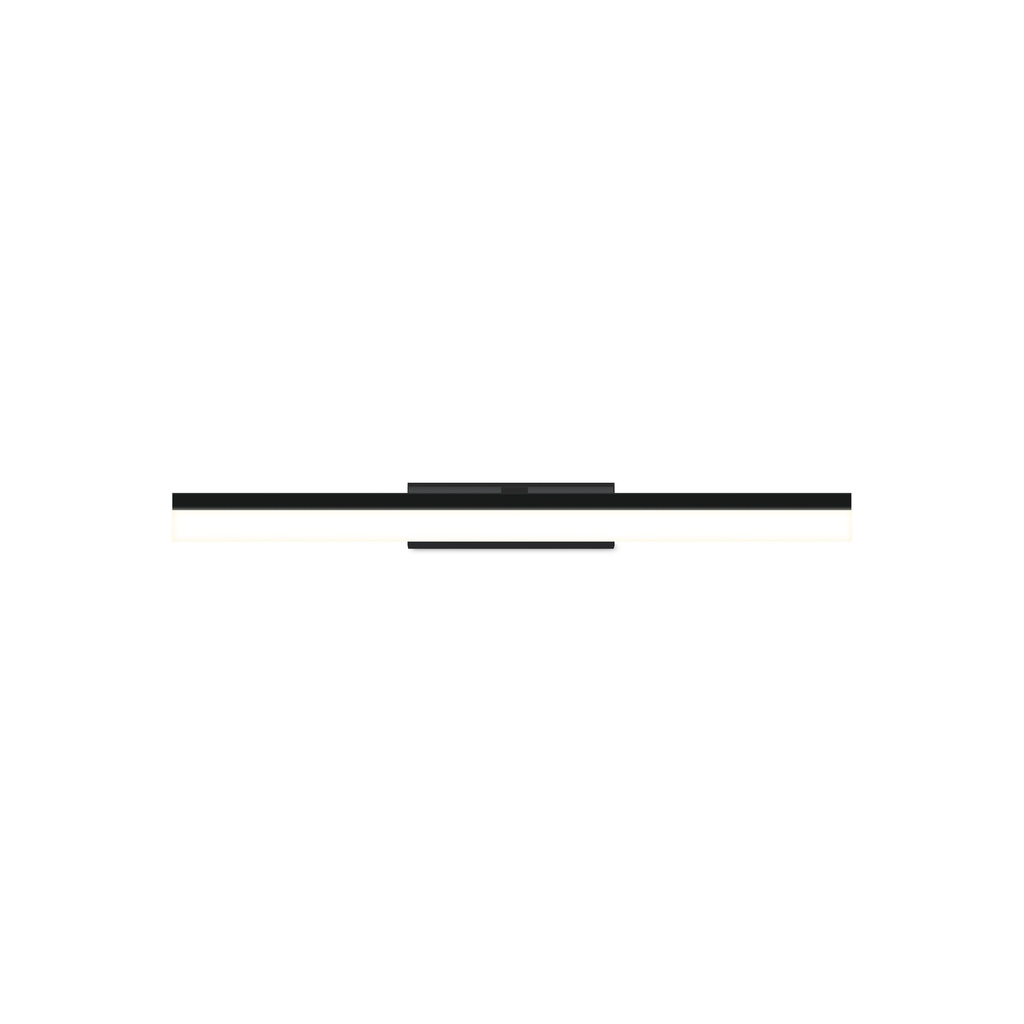 LAMPARA APLIQUE CUARTO DE BAÑO LED 12 W, ALUMINIO COLOR NEGRO CON TEMPERATURA DE LUZ CALIDA 3000K. 58X13X7