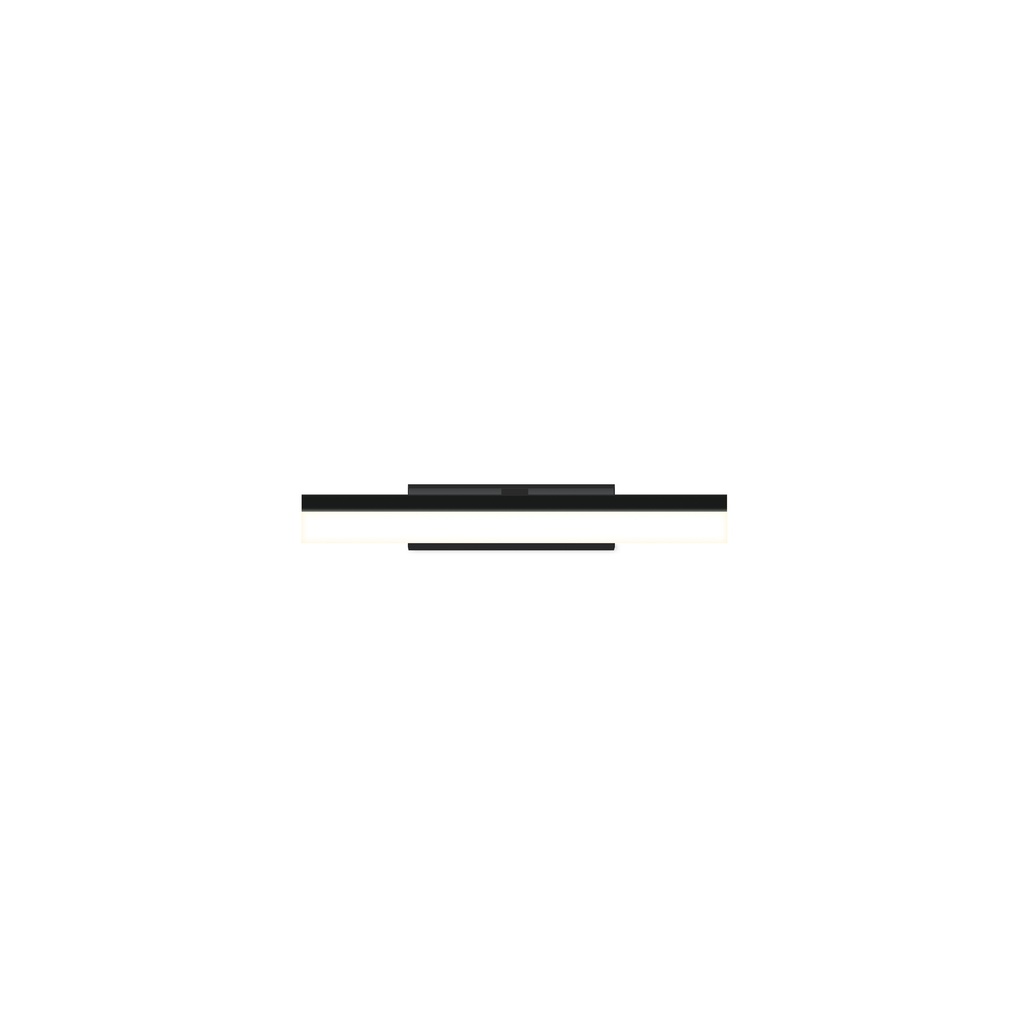 LAMPARA APLIQUE CUARTO DE BAÑO LED 7 W, ALUMINIO COLOR NEGRO CON TEMPERATURA DE LUZ CALIDA 3000K. 36X12X6