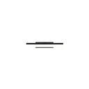 LAMPARA APLIQUE CUARTO DE BAÑO LED 7 W, ALUMINIO COLOR NEGRO CON TEMPERATURA DE LUZ CALIDA 3000K. 36X12X6