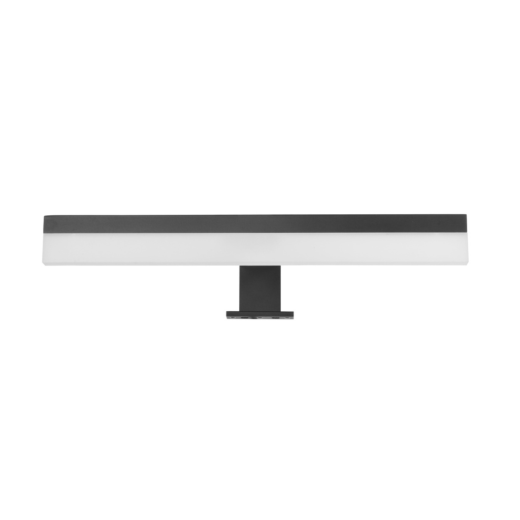 LAMPARA APLIQUE CUARTO DE BAÑO LED 7 W, ALUMINIO COLOR NEGRO CON TEMPERATURA DE LUZ CALIDA 3000K .36X12X6