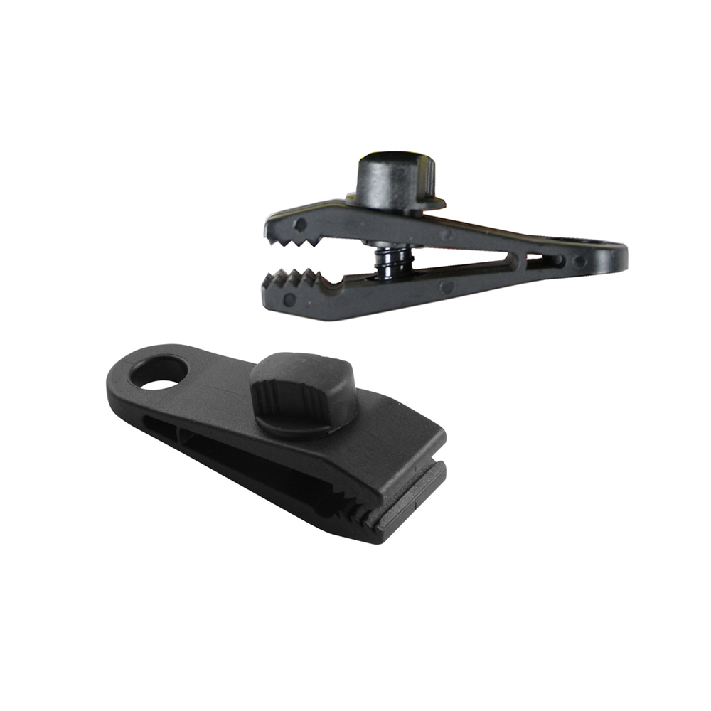 CONJUNTO DE 4 CLIPS TIPO PINZA PARA SUJECION DE TOLDOS  Y LONAS. Ø0,27x8x3cm BENSON