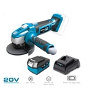 KIT AMOLADORA 20V CON 1 BATERIA 4.0A Y CARGADOR 08772. 28,9x23,9cm KOMA TOOLS PRO SERIES BATTERY