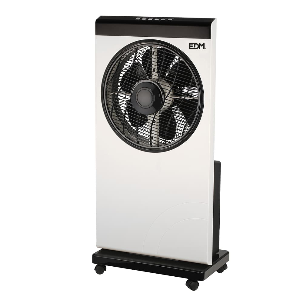 VENTILADOR NEBULIZADOR CON MANDO A DISTANCIA BLANCO/NEGRO POTENCIA: 80W ASPAS: Ø30cm 39x24x84cm 39xEDM