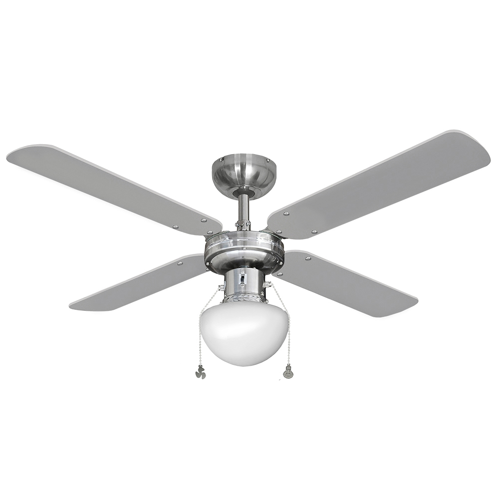 VENTILADOR DE TECHO MODELO CARIBE CROMADO POTENCIA: 50W ASPAS: Ø102cm EDM