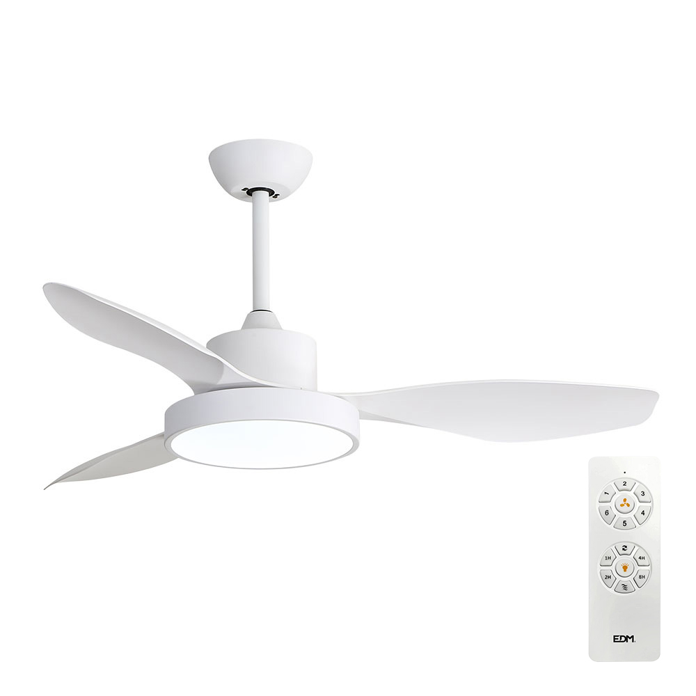 VENTILADOR TECHO LED 120cm DC 38W + LUZ 22W 2.160lm 3.000K - 4.000K - 5.000K MOD. ÁRTICO EDM