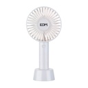 VENTILADOR DE MANO RECARGABLE 4,5W ASPAS Ø10,6x21,3cm EDM