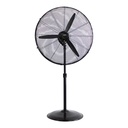 VENTILADOR DE PIE INDUSTRIAL OSCILANTE. CON BASE CIRCULAR NEGRO POTENCIA: 180W ASPAS: Ø60cm ALTURA REGULABLE 117-156cm EDM
