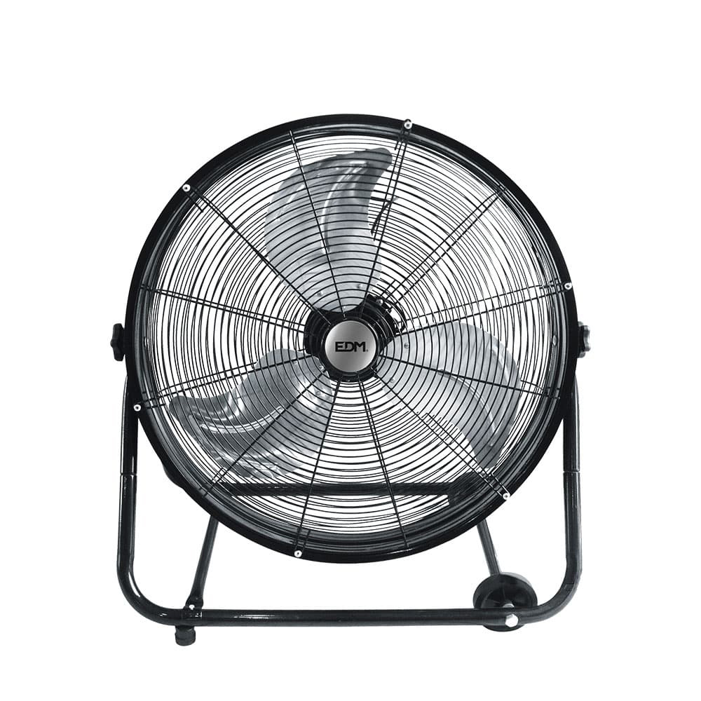 VENTILADOR INDUSTRIAL DE SUELO CON RUEDAS. NEGRO. POTENCIA: 180W ASPAS: Ø60x70cm EDM