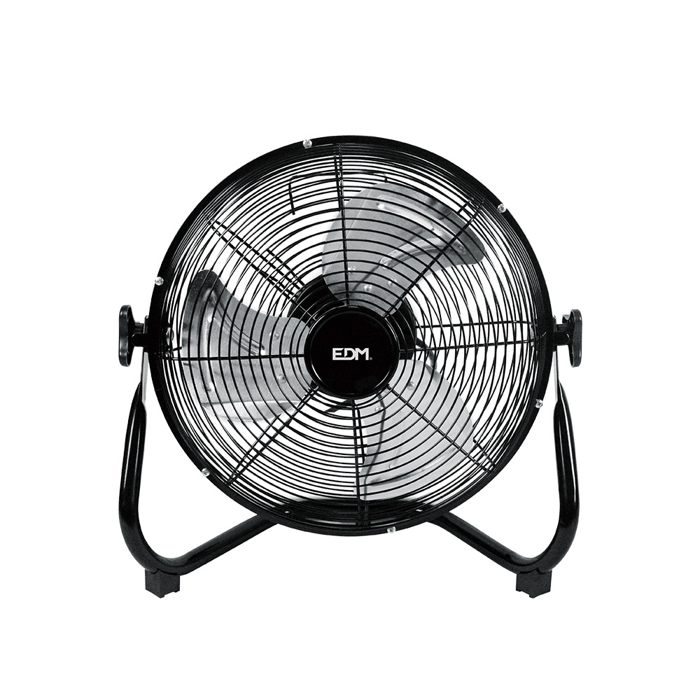 VENTILADOR INDUSTRIAL DE SUELO NEGRO POTENCIA: 45W ASPAS: Ø30x41cm EDM