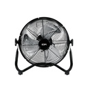 VENTILADOR INDUSTRIAL DE SUELO NEGRO POTENCIA: 45W ASPAS: Ø30x41cm EDM