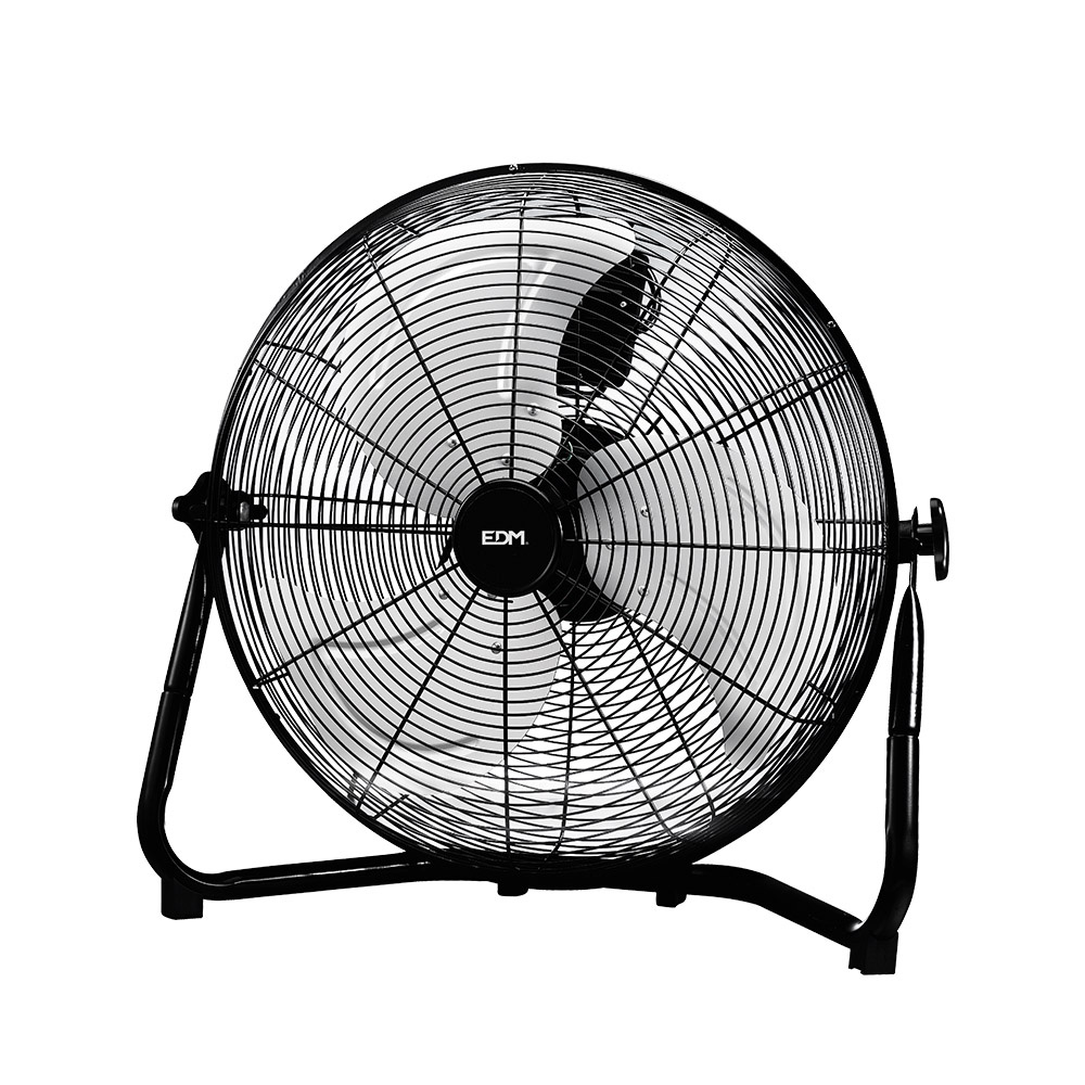 VENTILADOR INDUSTRIAL DE SUELO NEGRO POTENCIA: 110W ASPAS: Ø45x54cm EDM