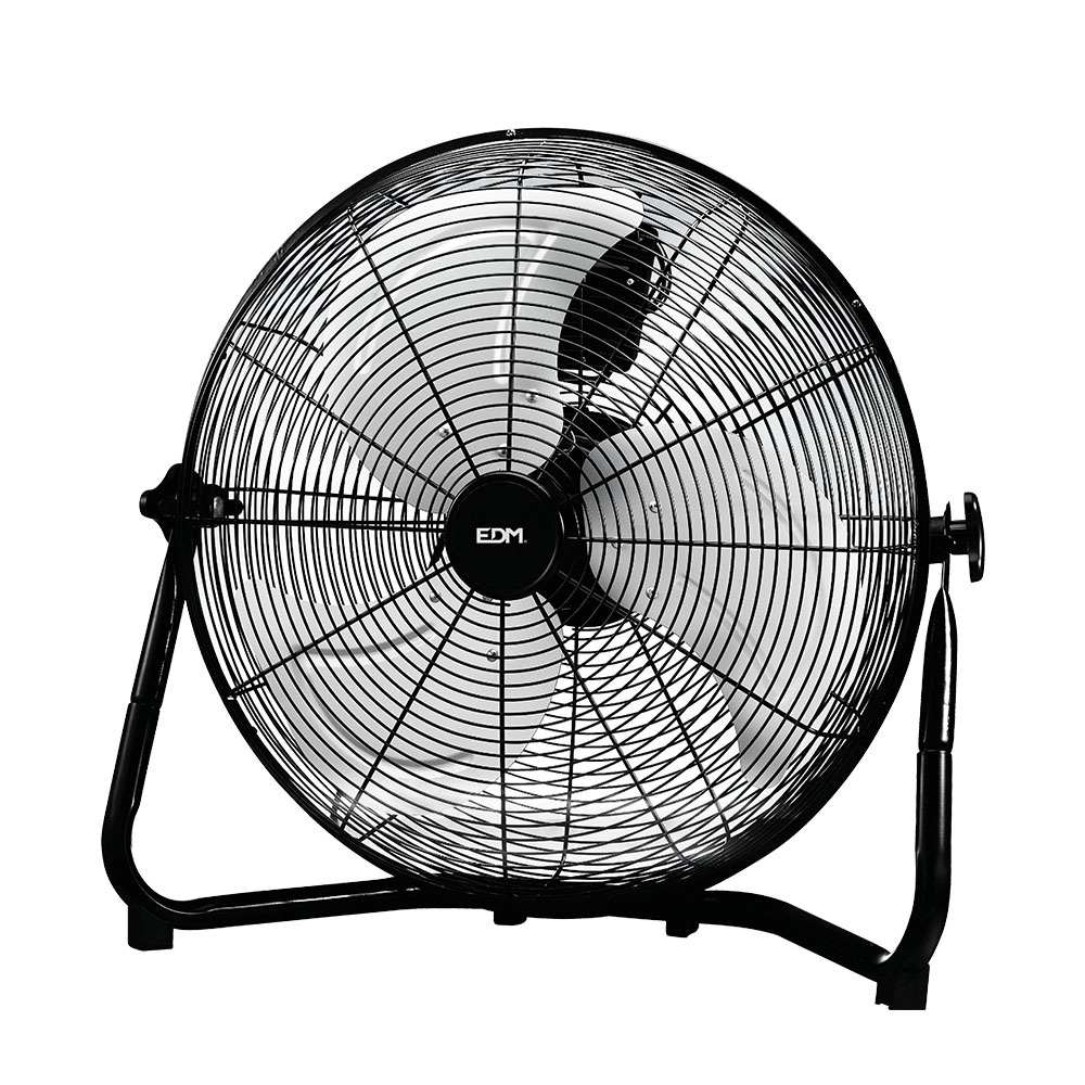 VENTILADOR INDUSTRIAL DE SUELO NEGRO 130W ASPAS: Ø50x58cm EDM