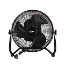 VENTILADOR INDUSTRIAL DE SUELO OSCILANTE. NEGRO. POTENCIA: 60W ASPAS: Ø40x51,5cm EDM
