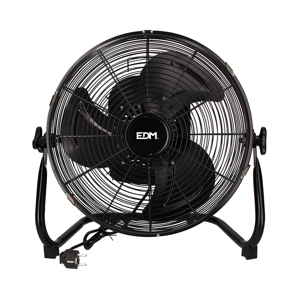 VENTILADOR INDUSTRIAL DE SUELO OSCILANTE. NEGRO. POTENCIA: 70W ASPAS: Ø45x55cm EDM