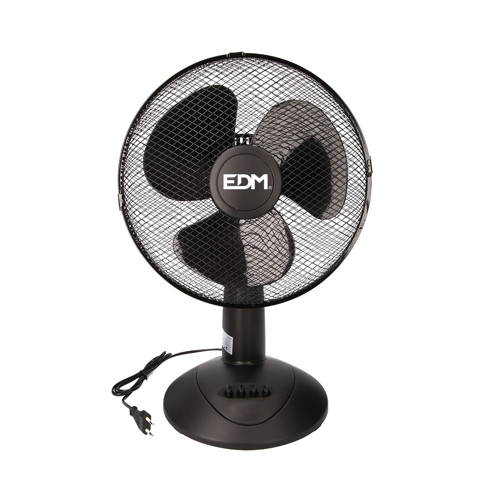 VENTILADOR DE SOBREMESA NEGRO POTENCIA: 45W ASPAS: Ø30x51cm EDM