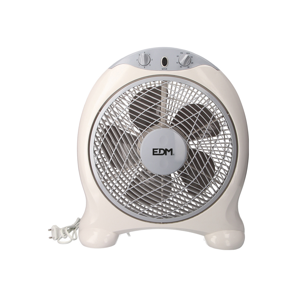 VENTILADOR BOX FAN BLANCO/GRIS POTENCIA: 45W ASPAS: Ø30,5cm 38,5x13x46cm EDM