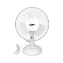VENTILADOR DE SOBREMESA BLANCO POTENCIA: 25W ASPAS: Ø23x36cm EDM