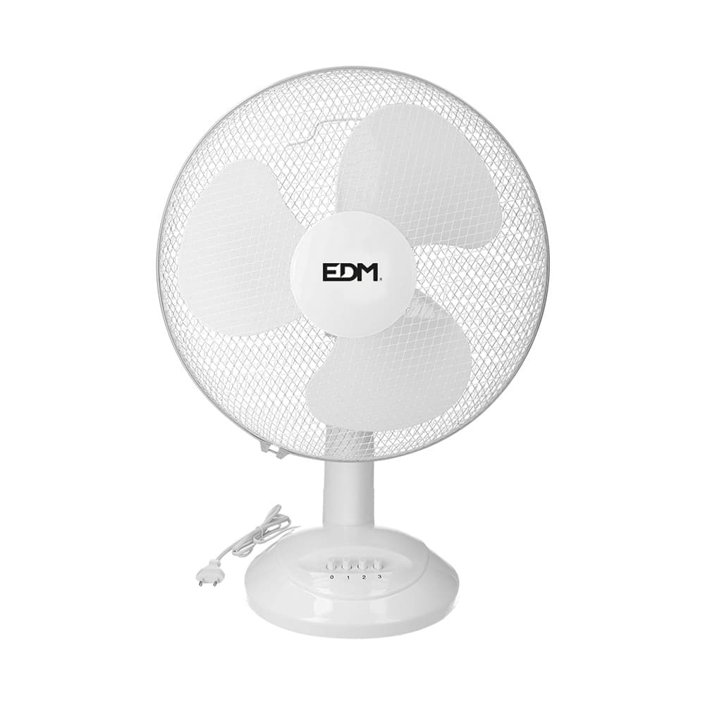 VENTILADOR DE SOBREMESA BLANCO POTENCIA: 35W ASPAS: Ø30x48cm EDM