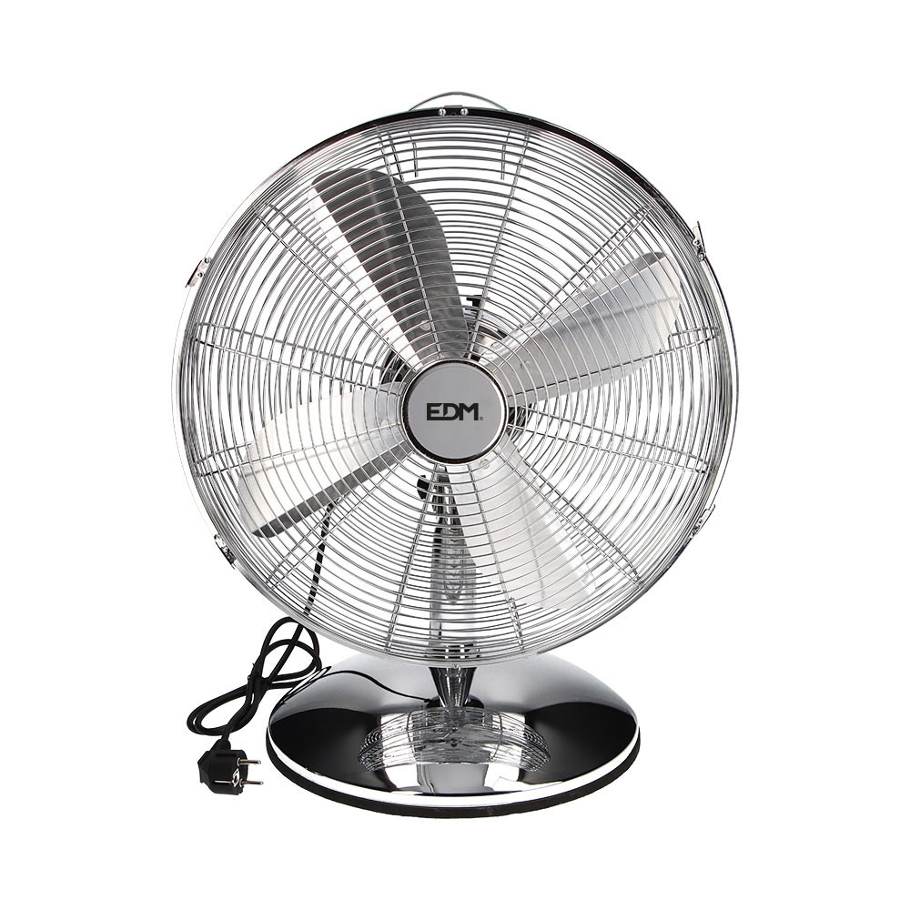 VENTILADOR DE SOBREMESA CROMADO POTENCIA: 60W ASPAS: Ø40x55cm EDM