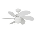 VENTILADOR DE TECHO MODELO ARAL BLANCO POTENCIA: 50W ASPAS: Ø76cm EDM