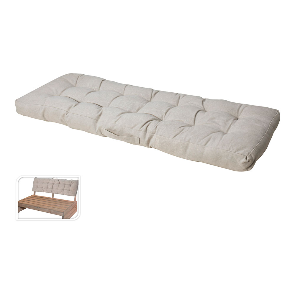 COJÍN RESPALDO PARA SOFÁ TIPO PALLET. COLOR: BEIGE 40x120x8cm