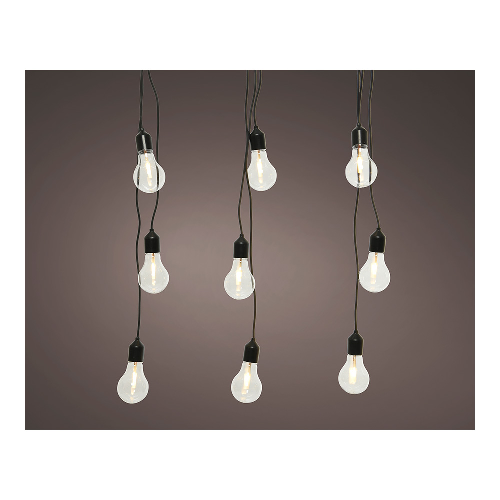 GUIRNALDA BOMBILLAS PARA EXTERIOR FORMA STANDARD IP44 3m 12 LEDS