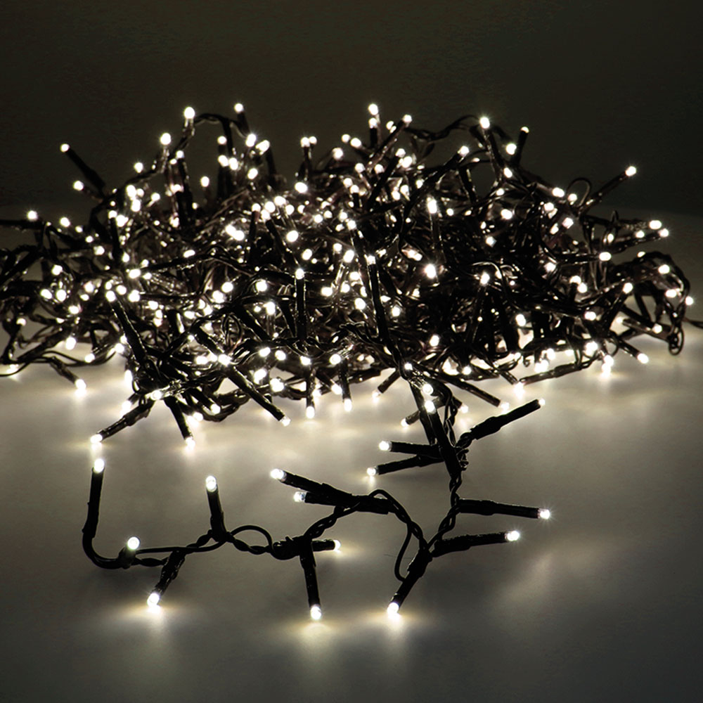 GUIRNALDA "1-2 GLOW COMPACT" LUCES INTERMITENTES BLANCO CALIDO 1,8m (alto)-540L