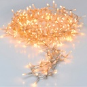 GUIRNALDA FIJA 180 LEDS BLANCO CALIDO 220V IP44 CABLE TRANSPARENTE 16,5m
