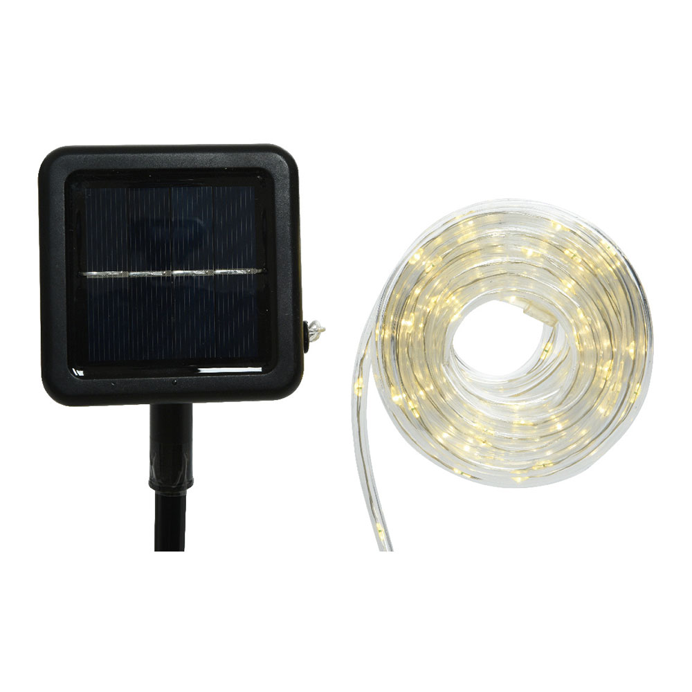 TUBO LUMINOSO SOLAR 495cm 100 LEDS LUZ CÁLIDA LUMINEO