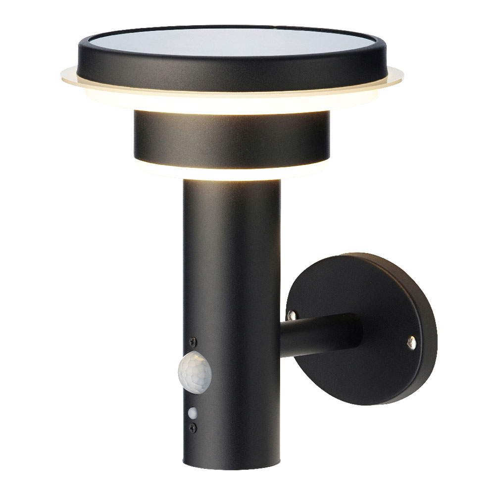 APLIQUE SOLAR METALICO 17,8x18,3x22cm 40 LEDS LUZ CALIDA  LUMINEO