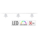 GUIRNALDA A PILAS FIJA 10 LEDS CON ESTRELLAS LUZ MULTICOLOR 1,3m