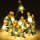 GUIRNALDA A PILAS FIJA 20 LEDS DECORATIVOS MOTIVOS NAVIDEÑOS 1,05m