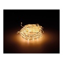 GUIRNALDA MICRO LED EXTRA DENSE LUZ CALIDA PARPADEANTE 14m 567L CABLE PLATA