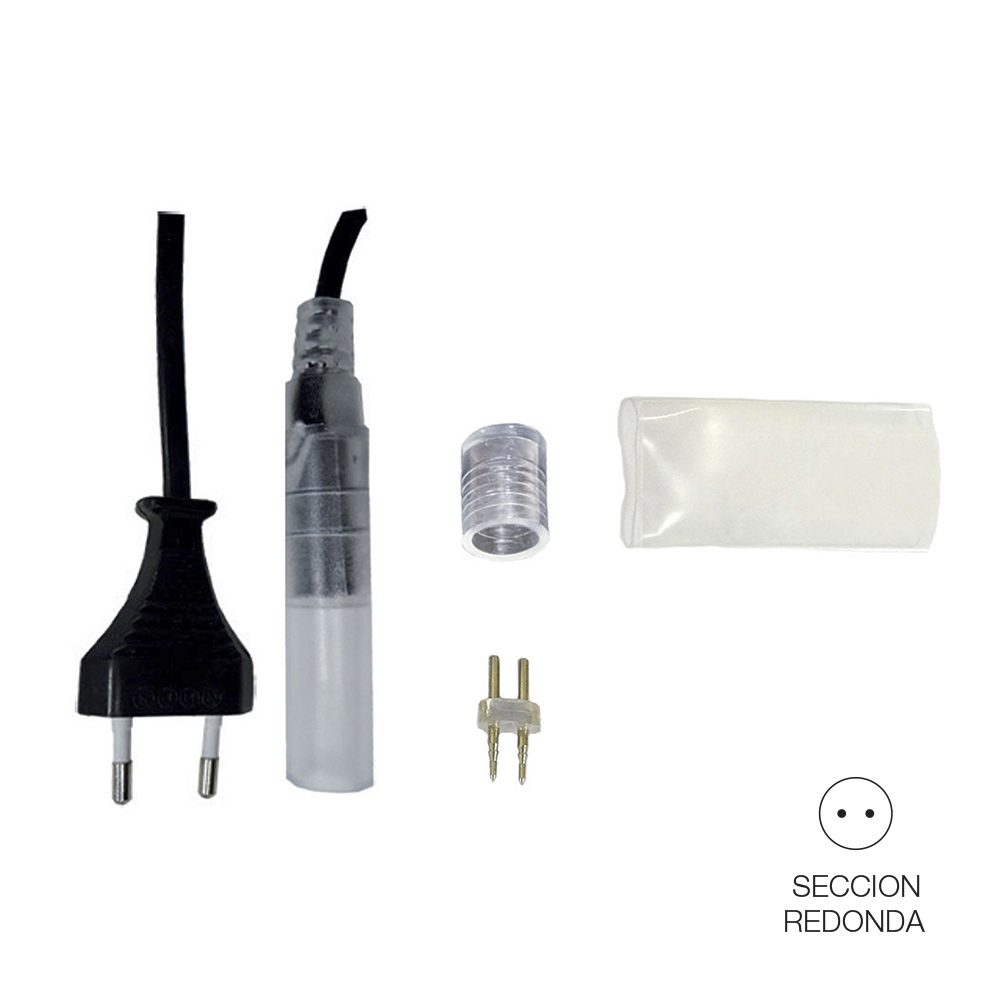 KIT  ALIMENTACION PARA TUBO FLEXYLED FIJO 1,5Mm