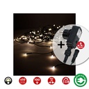 CORTINA CON PROGRAMDOR  EASY-CONNECT 2x1m 10 TIRAS 100 LEDS BLANCO CALIDO EDM